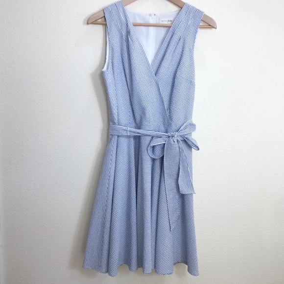 LAST CHANCE Maison Jules Seersucker Fit & Flare Dress - Picture 3 of 6